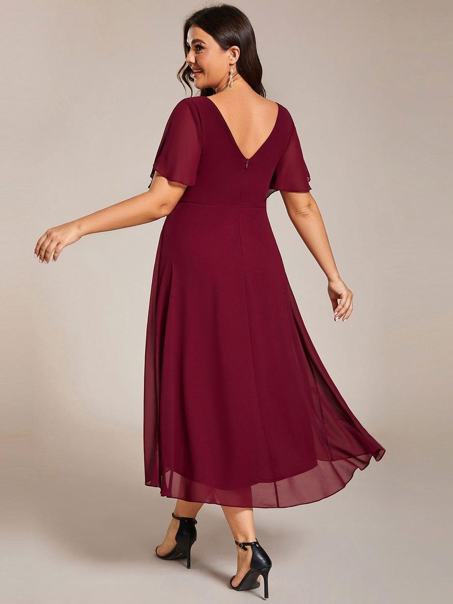 Stunning High-Low V-Neck Dress: Elevate Your Wedding Guest Style!