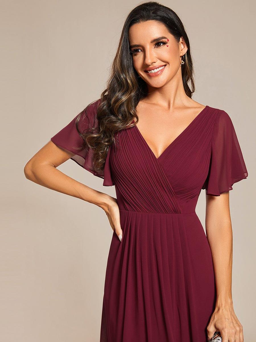 Stunning High-Low V-Neck Dress: Elevate Your Wedding Guest Style!