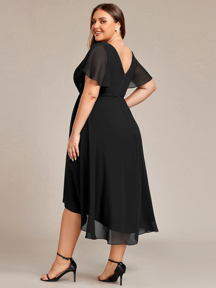 Stunning High-Low V-Neck Dress: Elevate Your Wedding Guest Style!