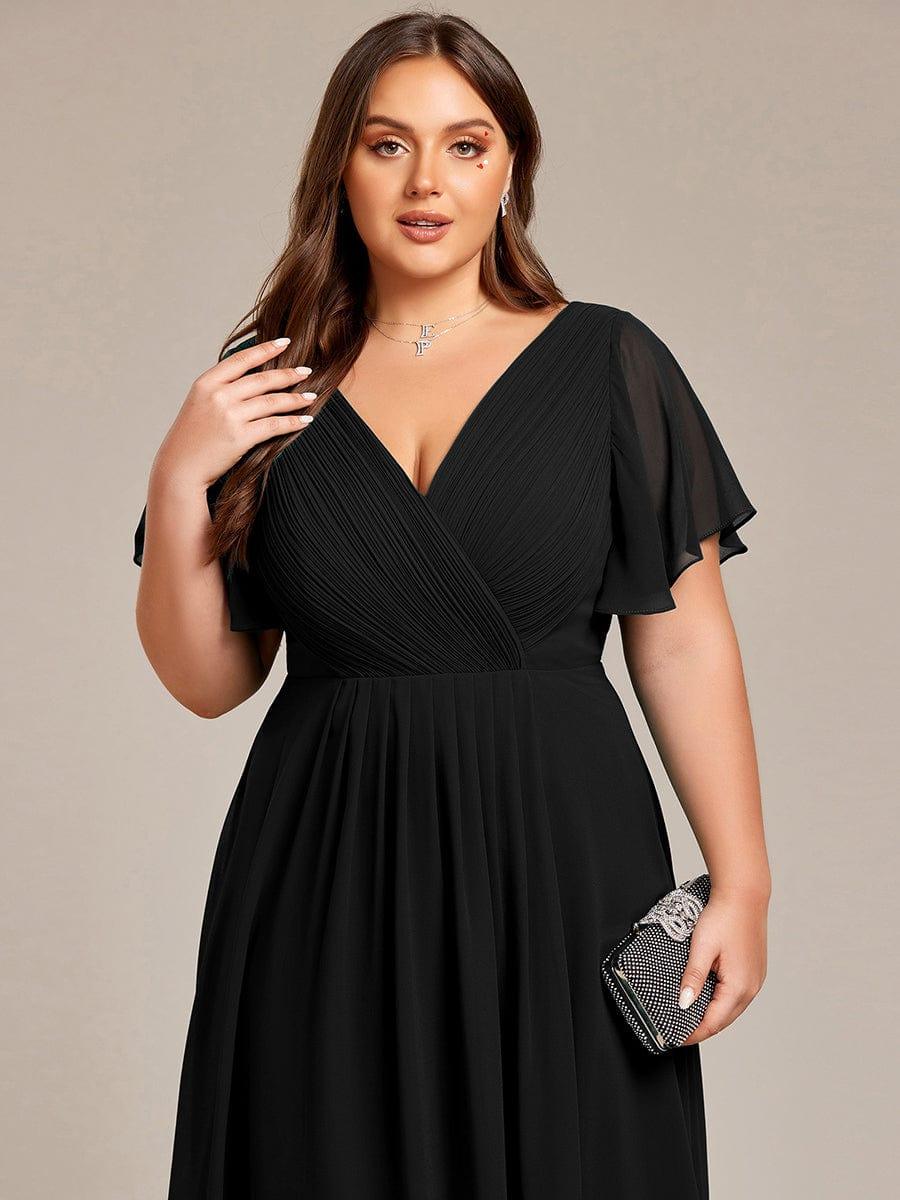 Stunning High-Low V-Neck Dress: Elevate Your Wedding Guest Style!