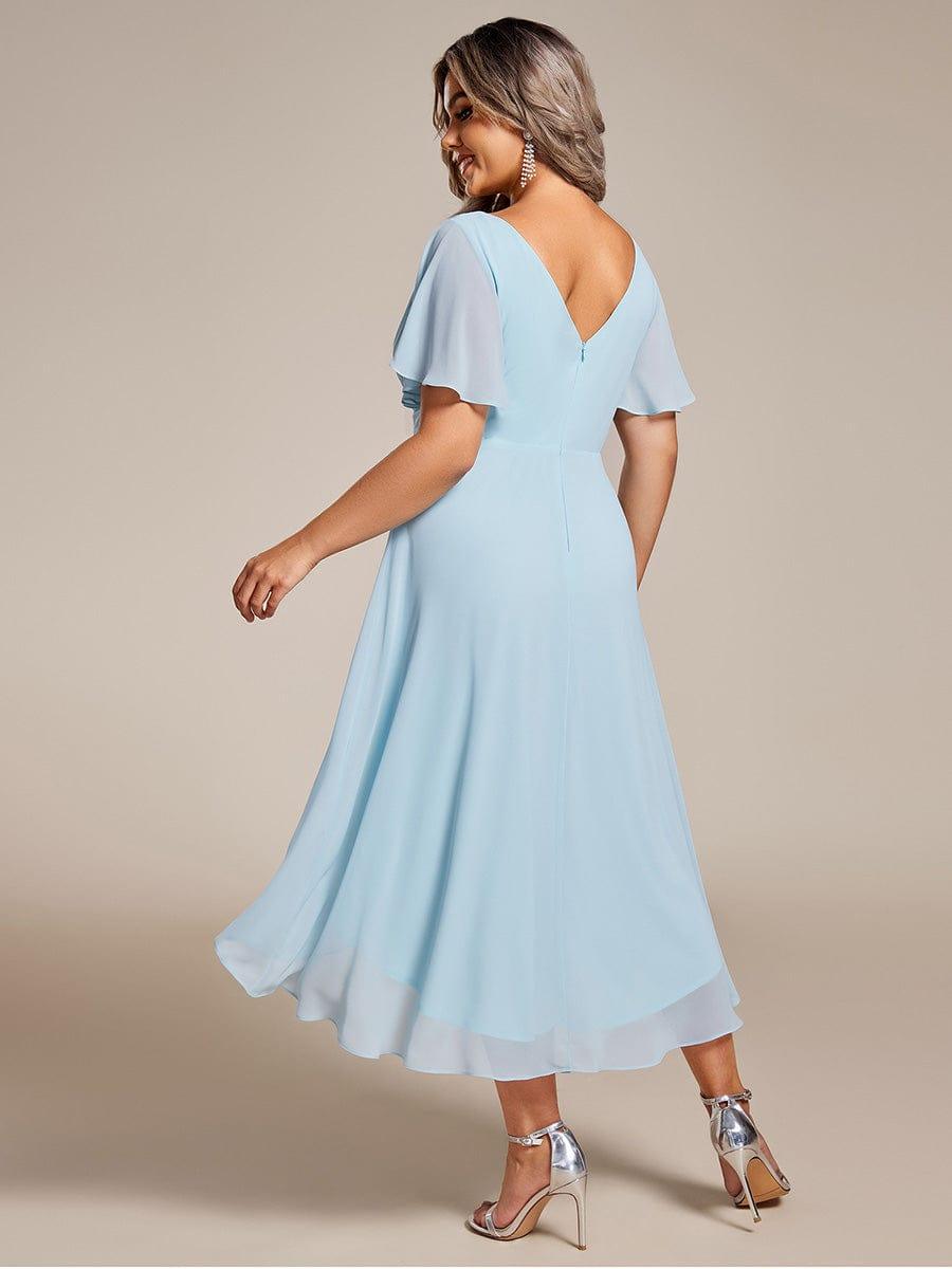 Stunning High-Low V-Neck Dress: Elevate Your Wedding Guest Style!
