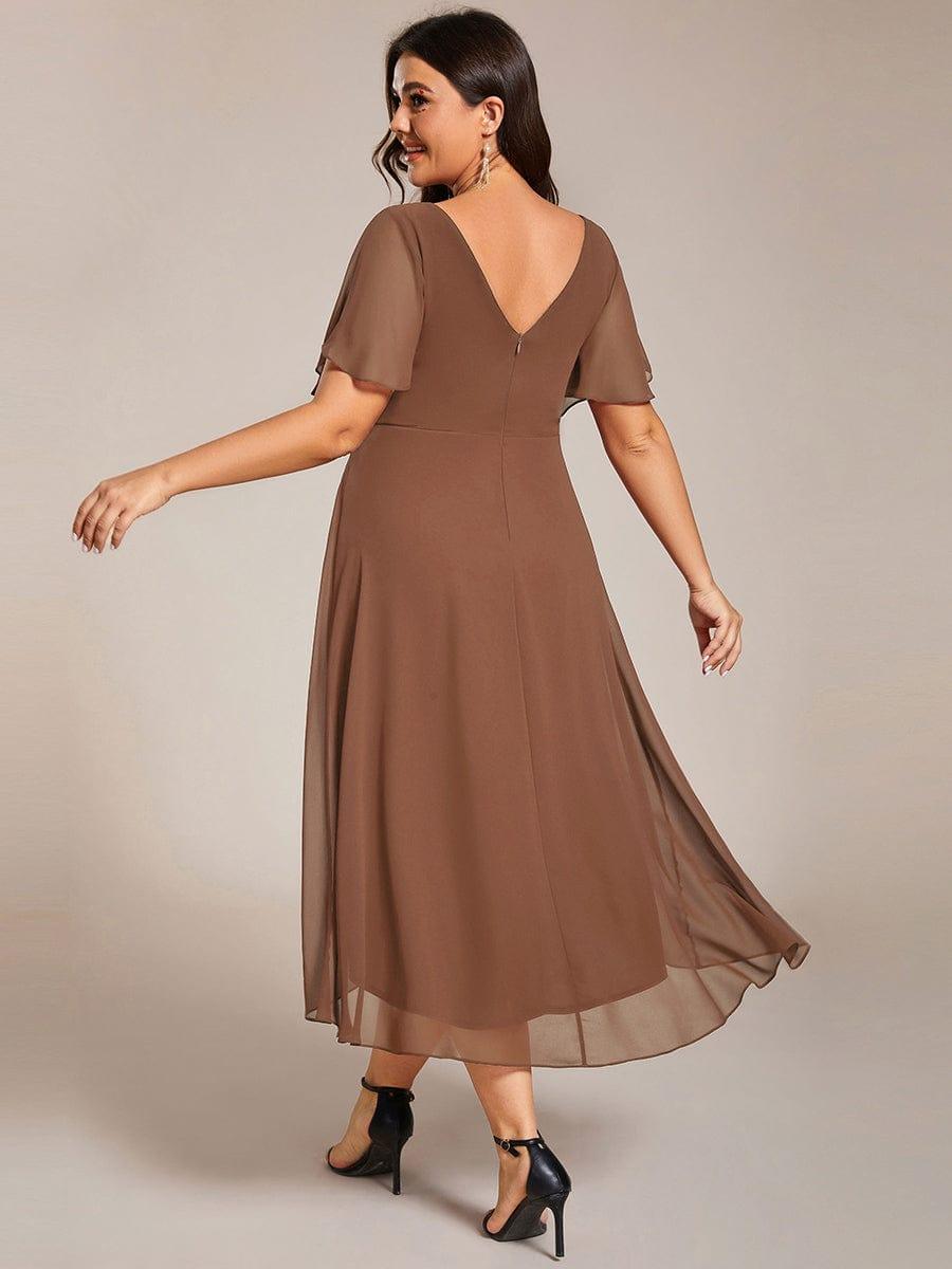 Stunning High-Low V-Neck Dress: Elevate Your Wedding Guest Style!