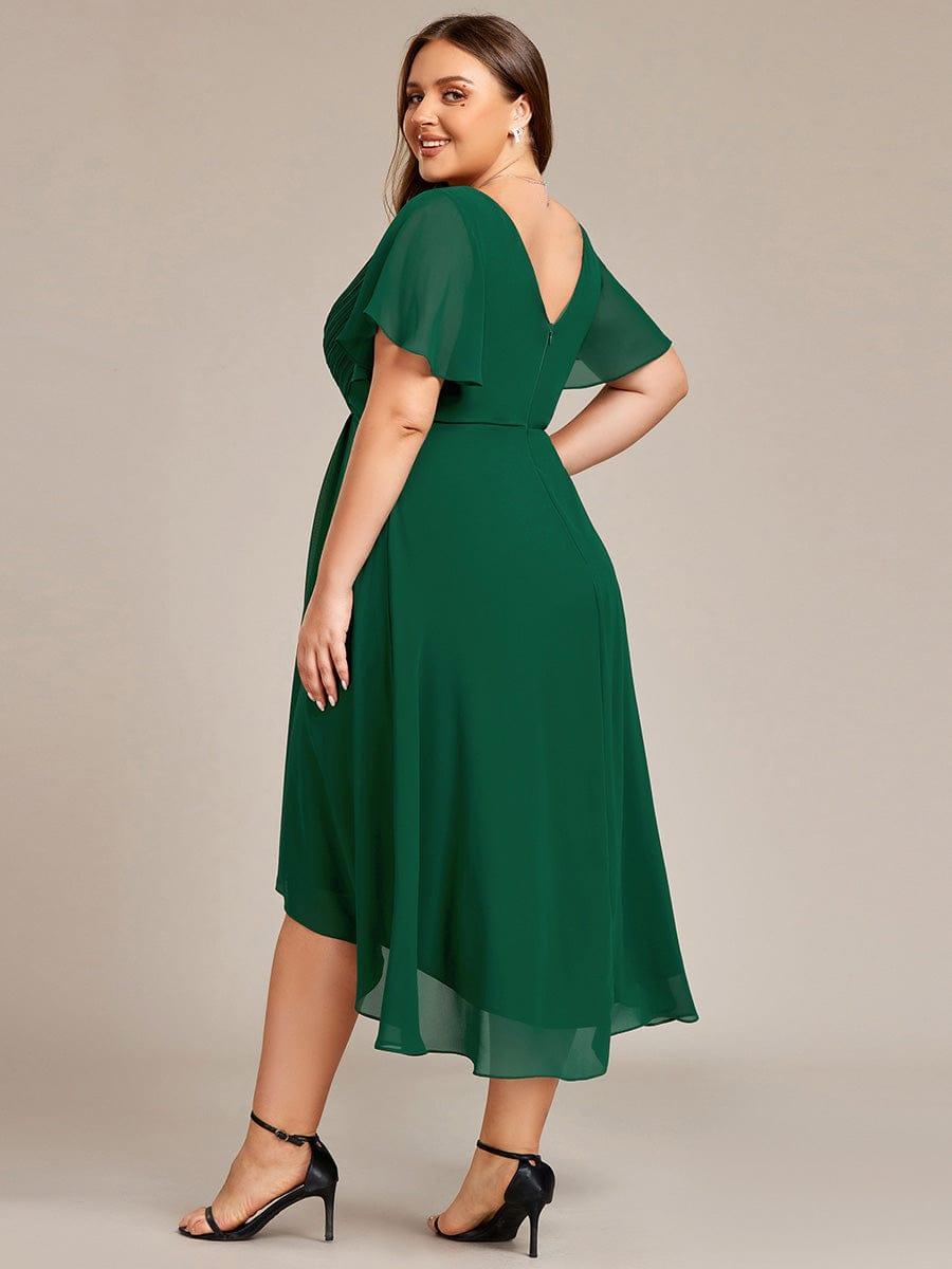 Stunning High-Low V-Neck Dress: Elevate Your Wedding Guest Style!