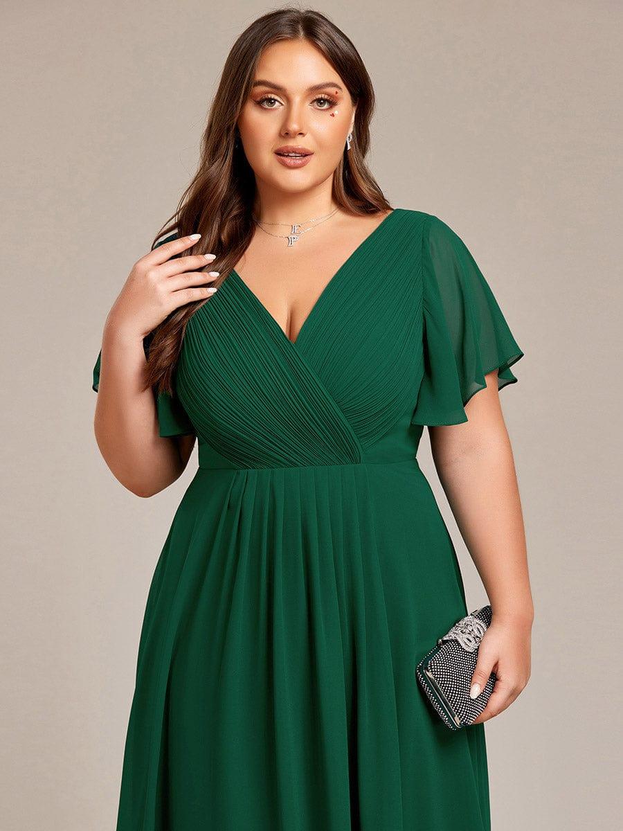 Stunning High-Low V-Neck Dress: Elevate Your Wedding Guest Style!