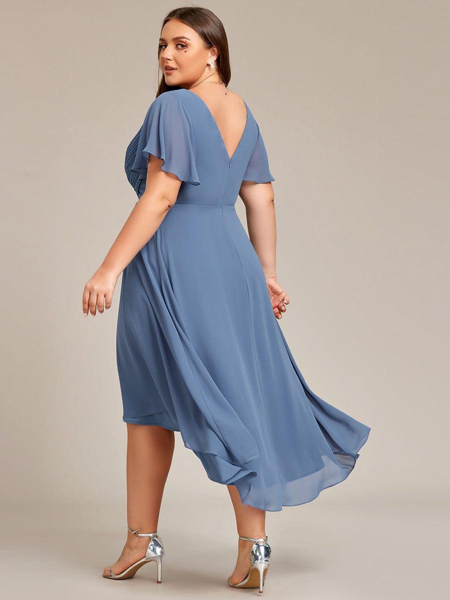 Stunning High-Low V-Neck Dress: Elevate Your Wedding Guest Style!