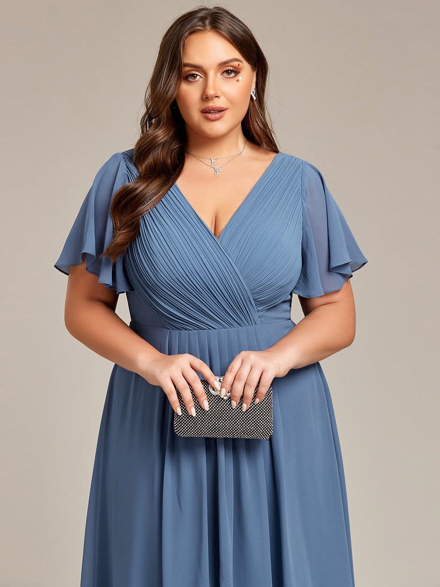 Stunning High-Low V-Neck Dress: Elevate Your Wedding Guest Style!