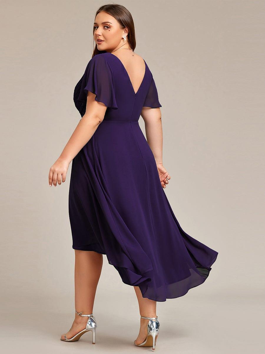 Stunning High-Low V-Neck Dress: Elevate Your Wedding Guest Style!