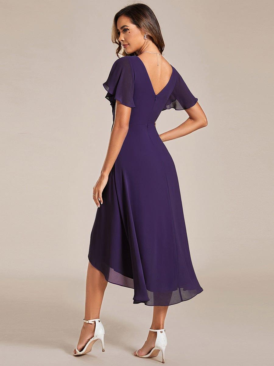 Stunning High-Low V-Neck Dress: Elevate Your Wedding Guest Style!