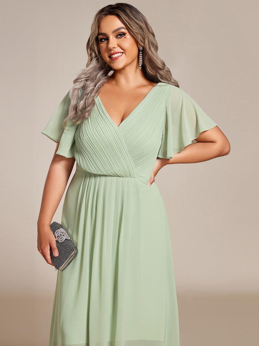 Stunning High-Low V-Neck Dress: Elevate Your Wedding Guest Style!