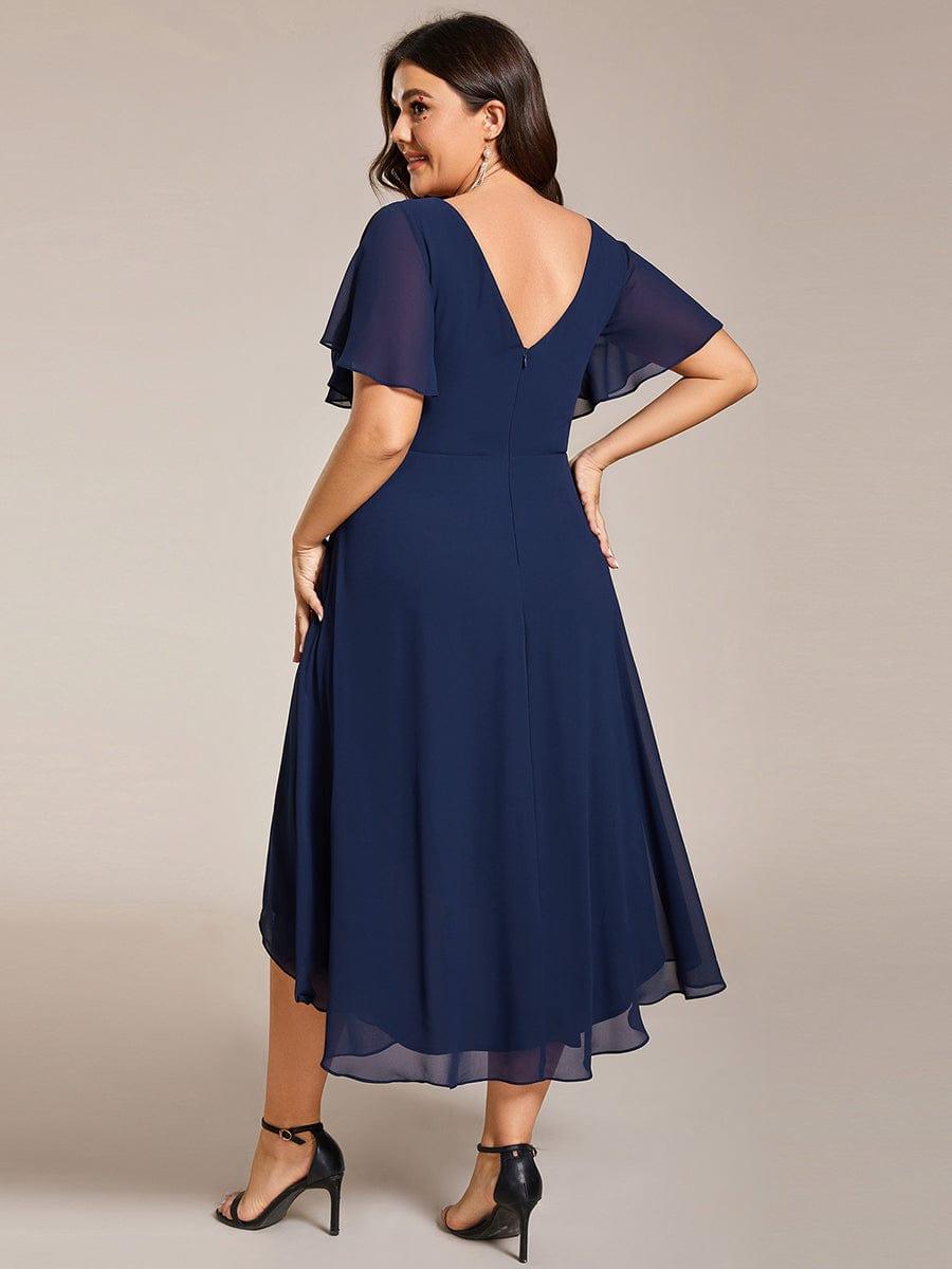 Stunning High-Low V-Neck Dress: Elevate Your Wedding Guest Style!