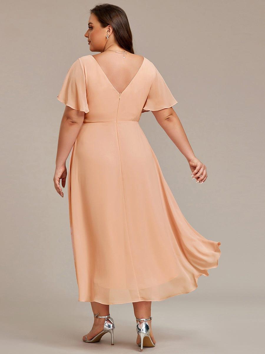 Stunning High-Low V-Neck Dress: Elevate Your Wedding Guest Style!