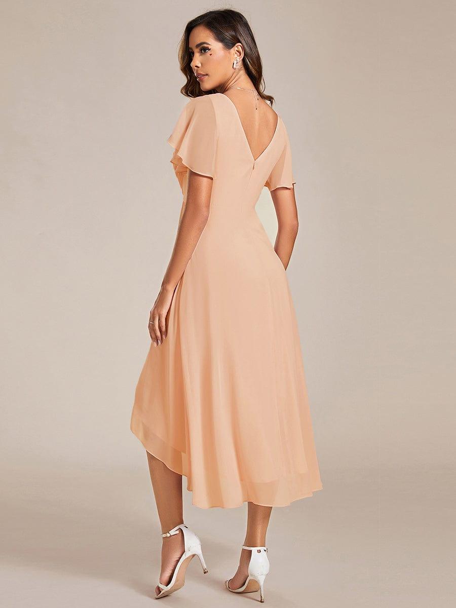 Stunning High-Low V-Neck Dress: Elevate Your Wedding Guest Style!