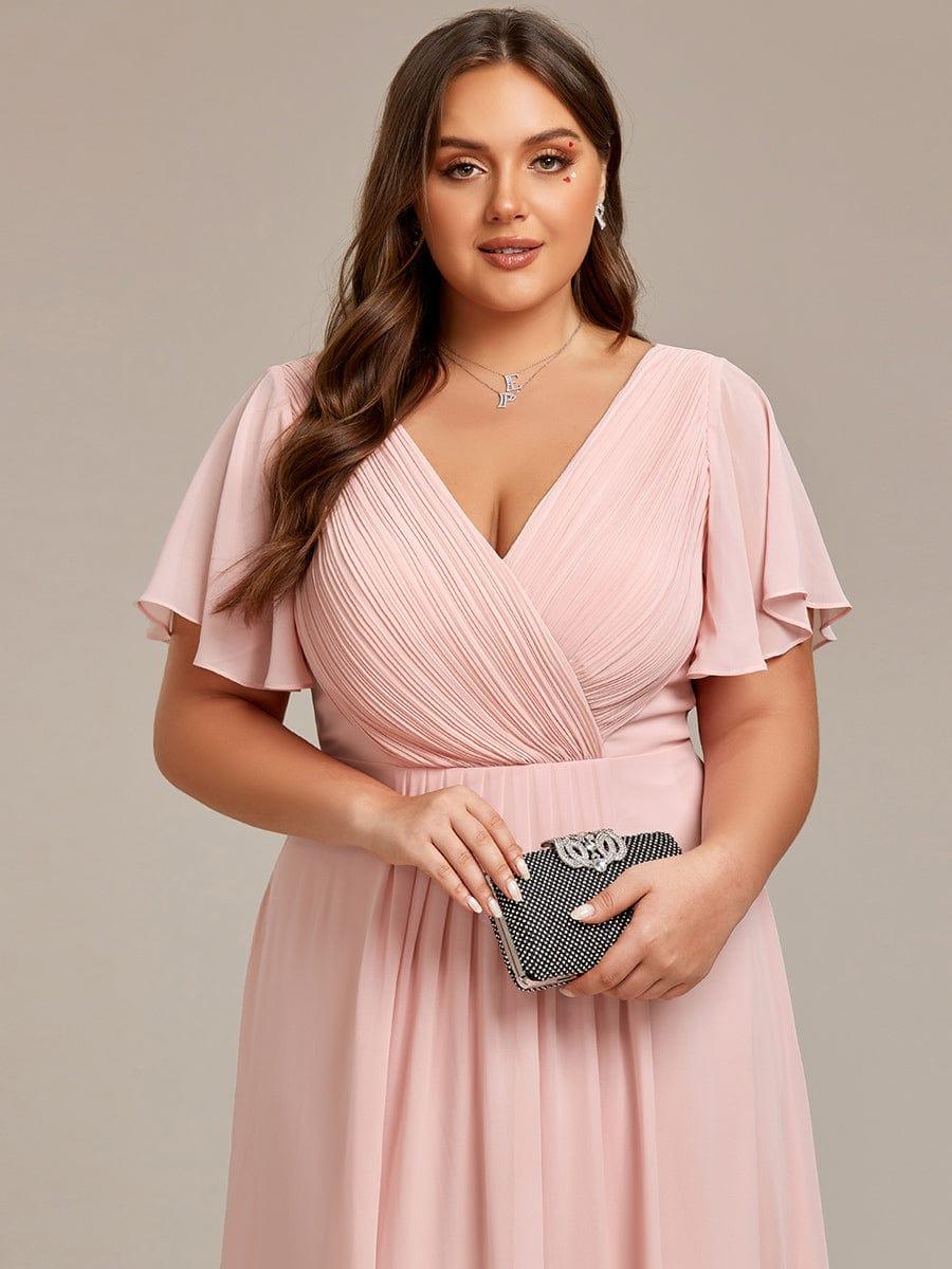 Stunning High-Low V-Neck Dress: Elevate Your Wedding Guest Style!
