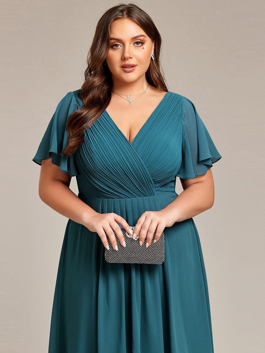 Stunning High-Low V-Neck Dress: Elevate Your Wedding Guest Style!