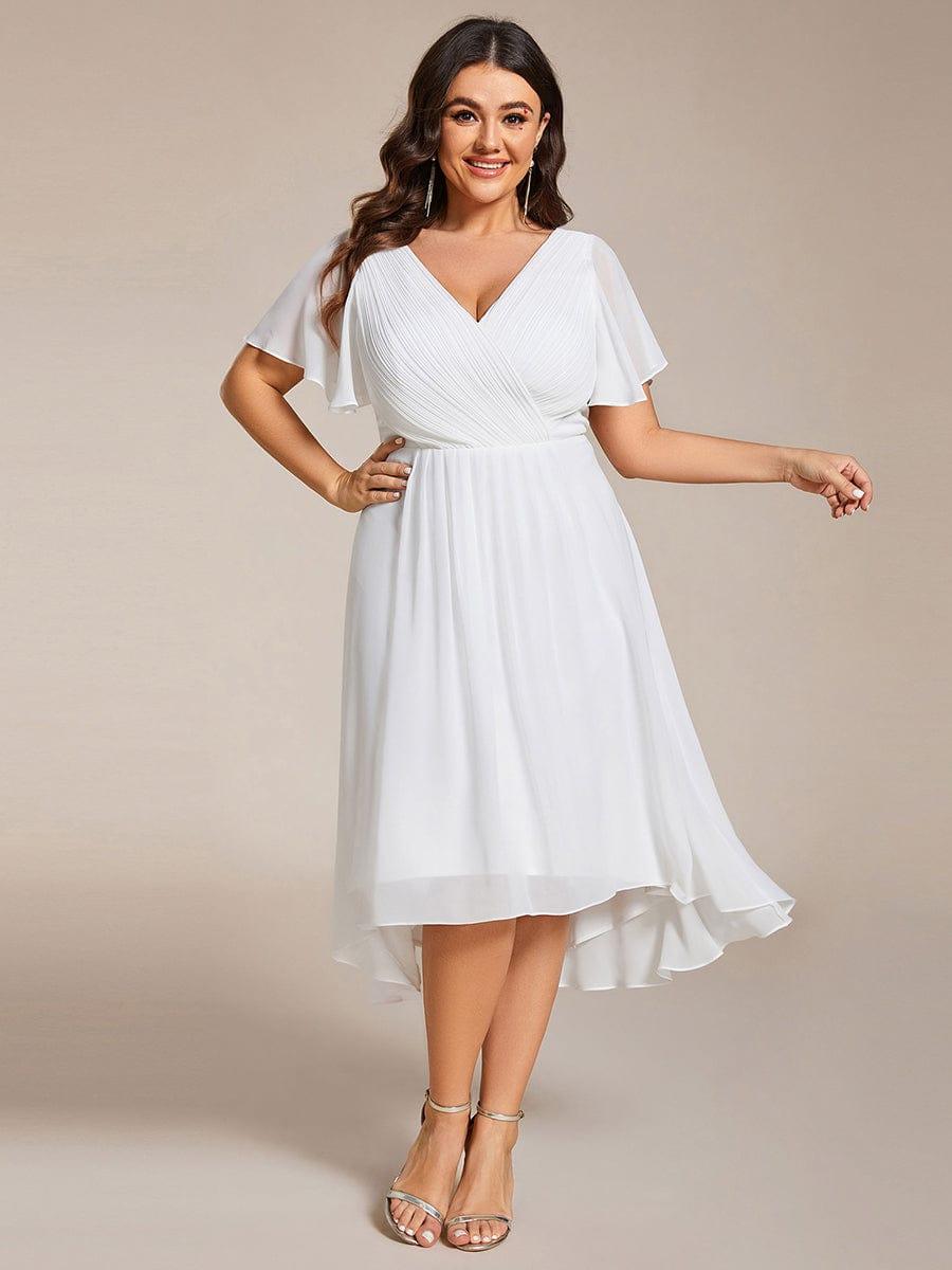 Stunning High-Low V-Neck Dress: Elevate Your Wedding Guest Style!