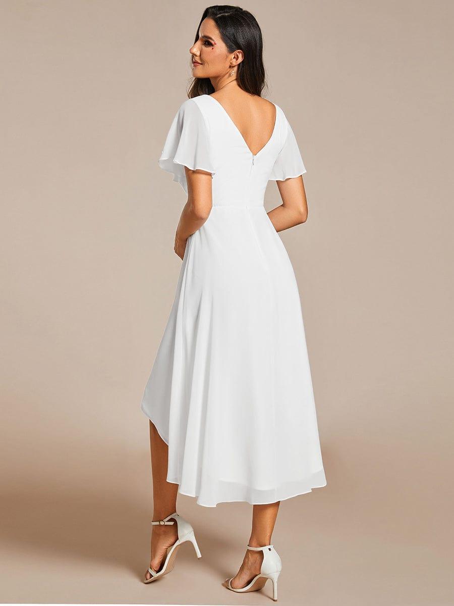 Stunning High-Low V-Neck Dress: Elevate Your Wedding Guest Style!