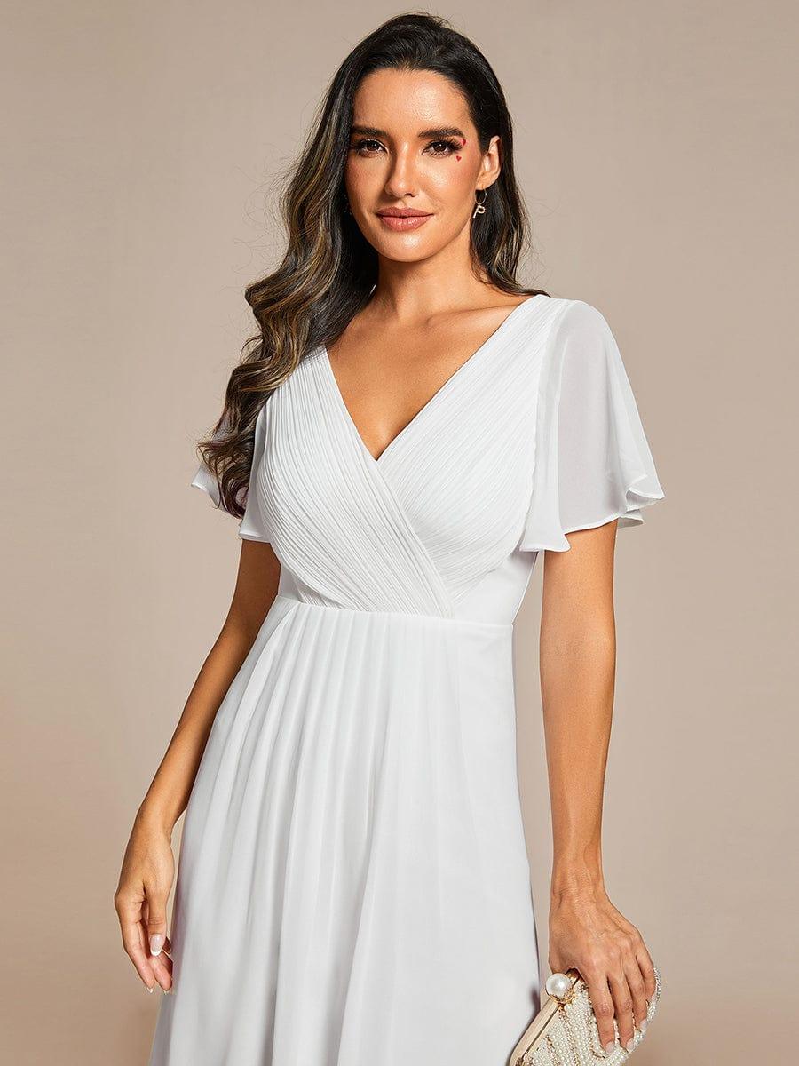 Stunning High-Low V-Neck Dress: Elevate Your Wedding Guest Style!
