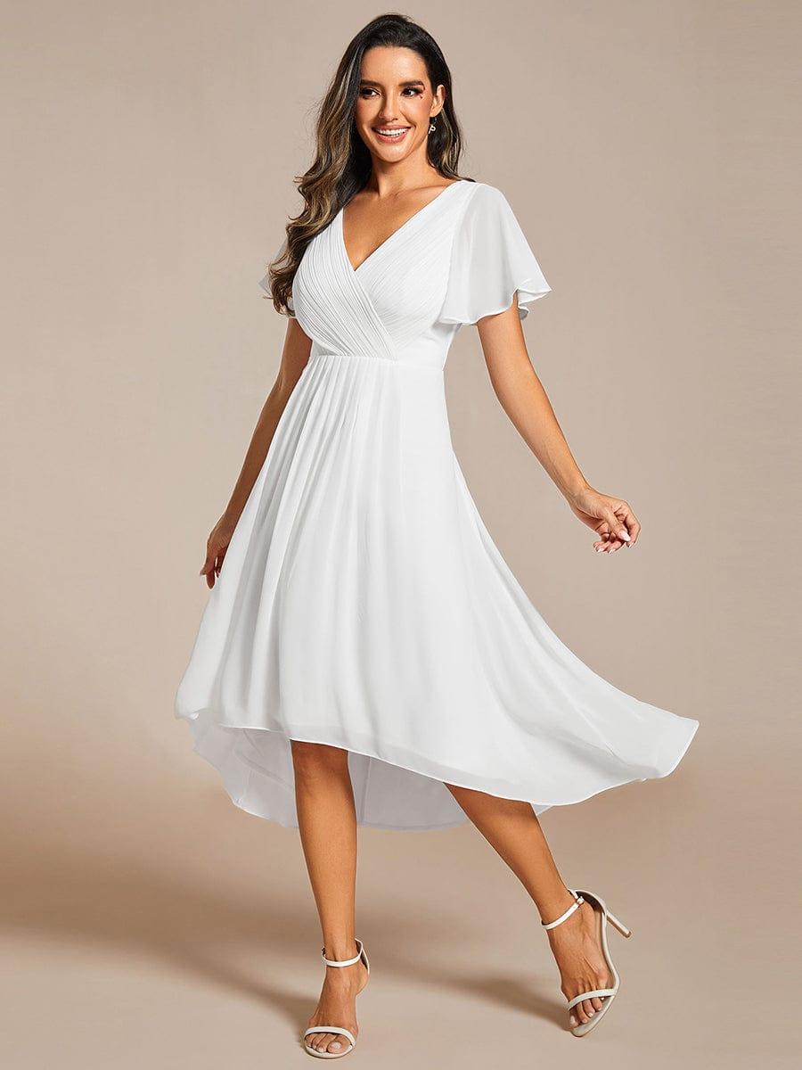 Stunning High-Low V-Neck Dress: Elevate Your Wedding Guest Style!