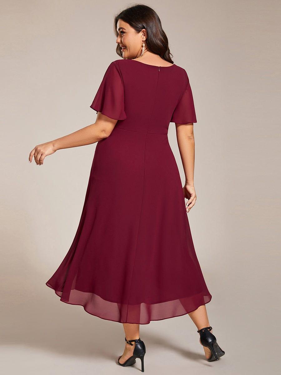 💓Chic Chiffon Dress with Short Sleeves!