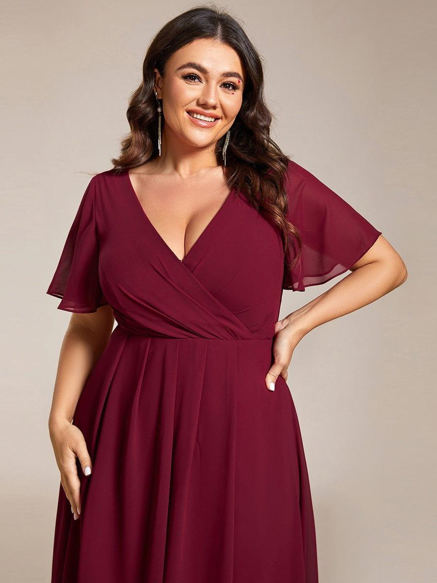 💓Chic Chiffon Dress with Short Sleeves!