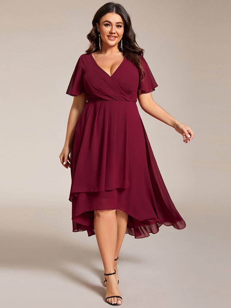 💓Chic Chiffon Dress with Short Sleeves!