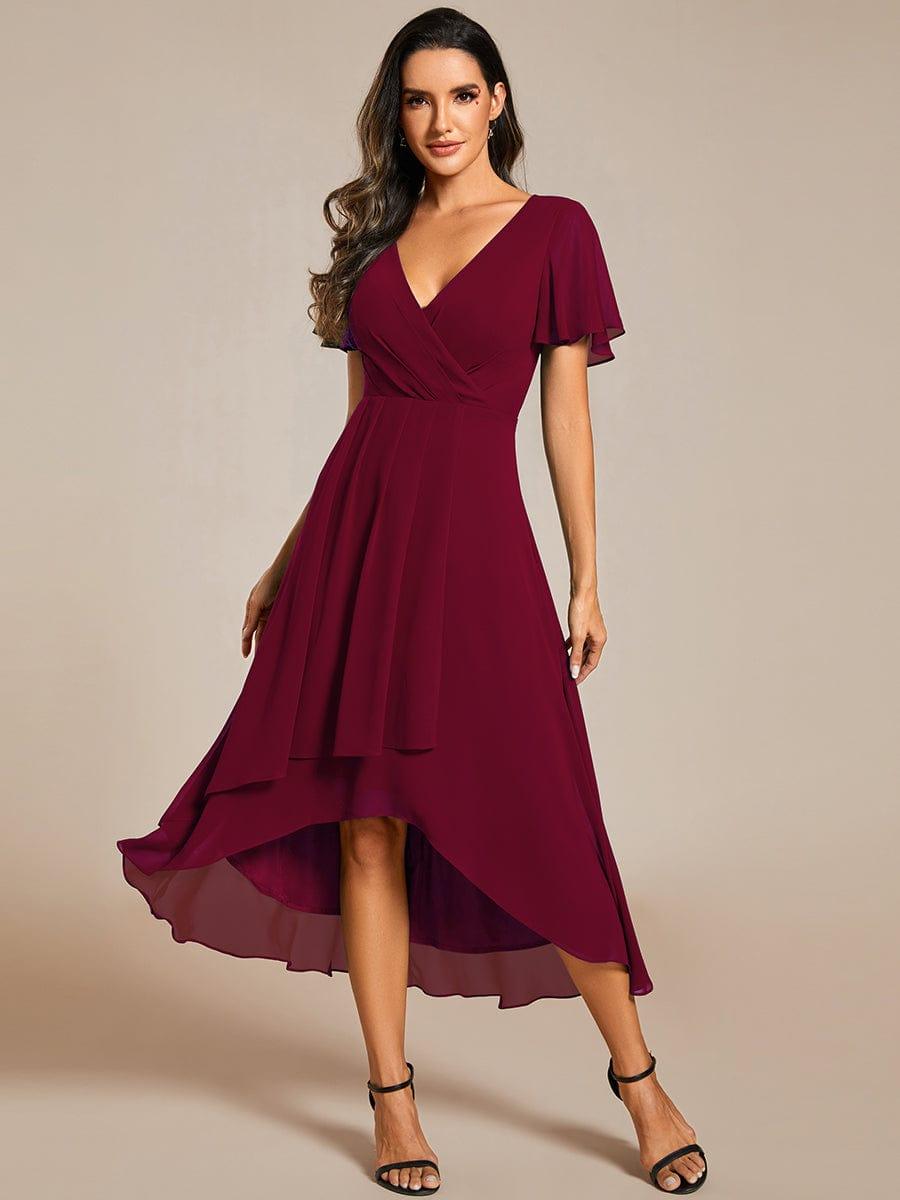 💓Chic Chiffon Dress with Short Sleeves!
