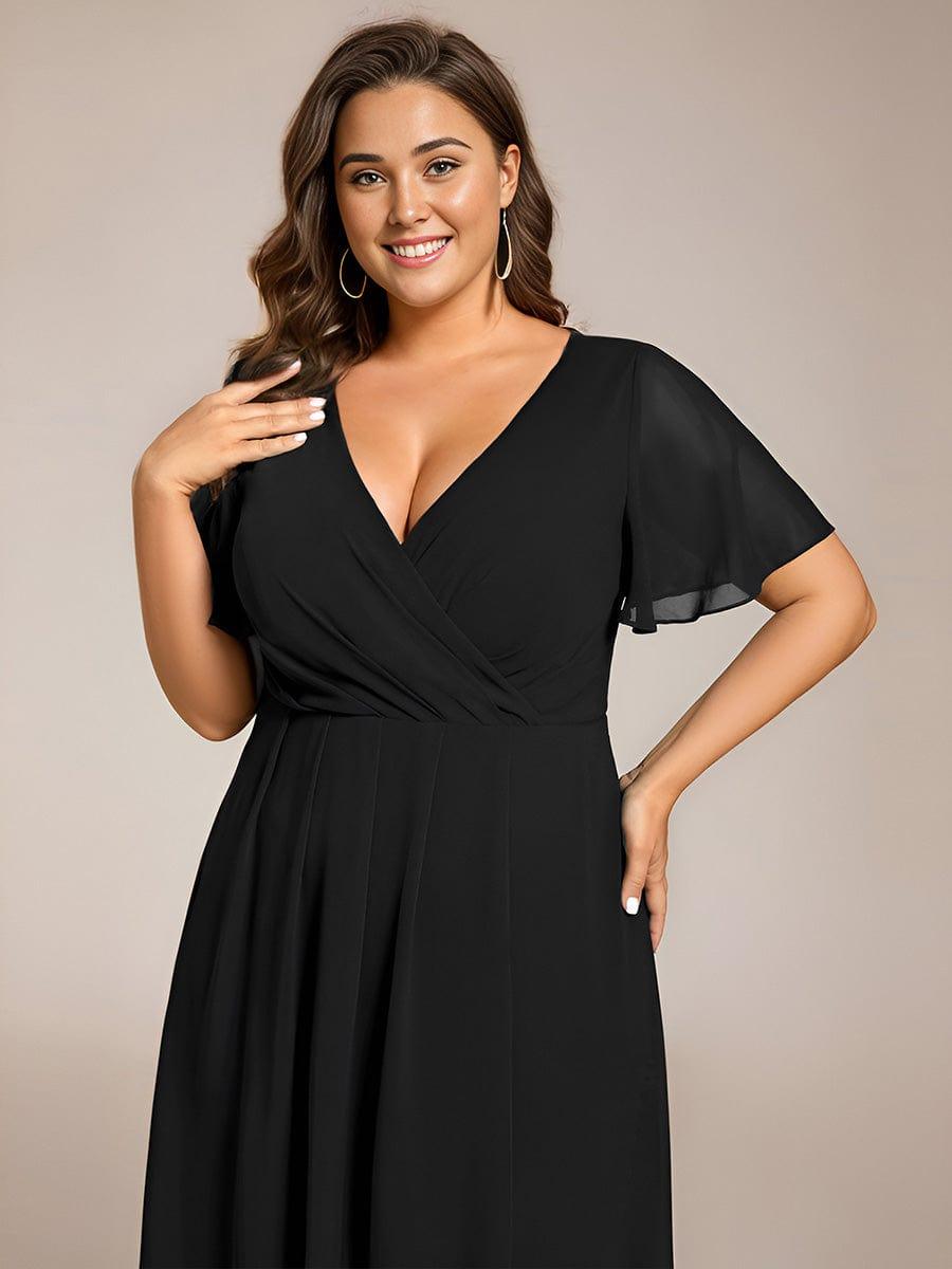 💓Chic Chiffon Dress with Short Sleeves!
