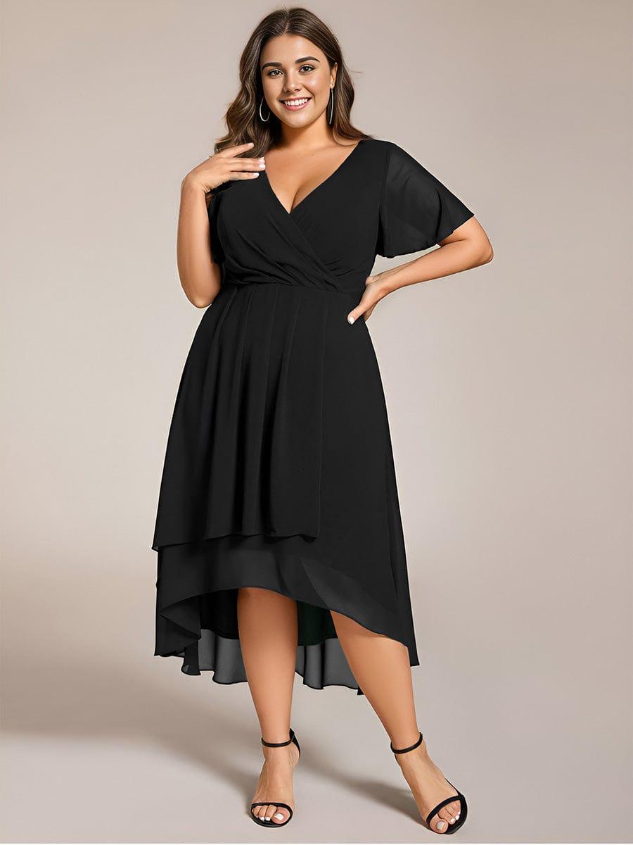 💓Chic Chiffon Dress with Short Sleeves!