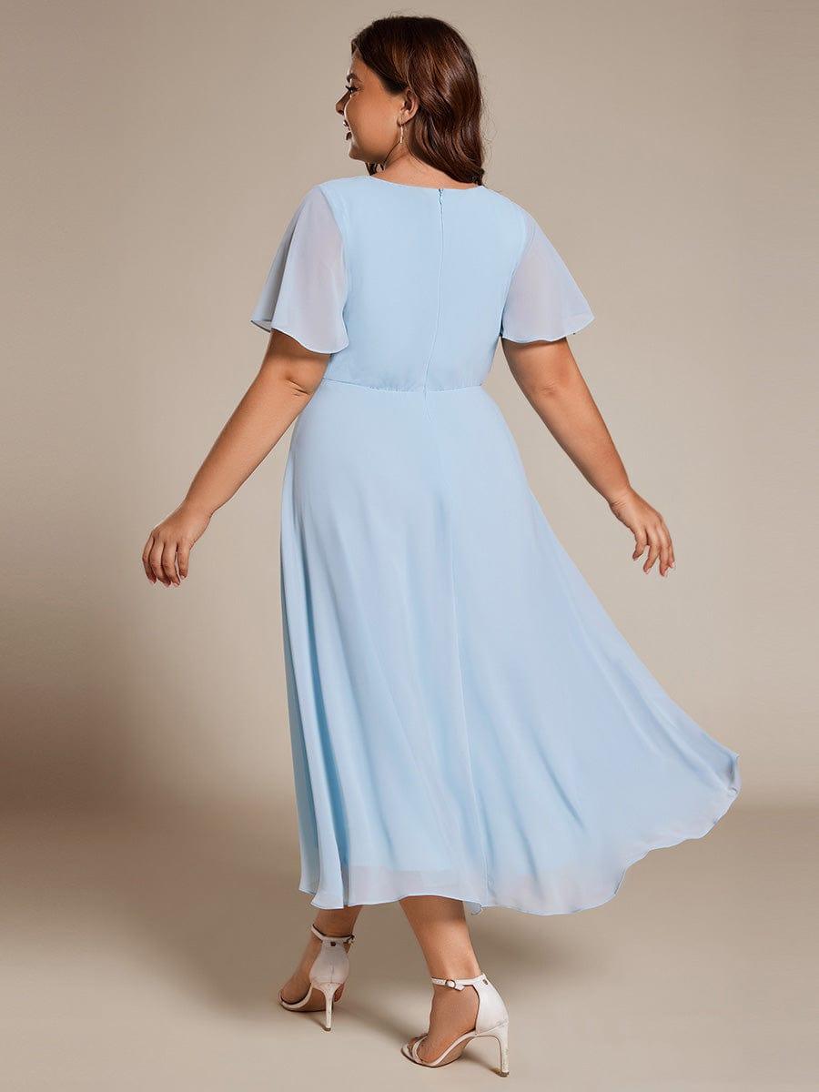 💓Chic Chiffon Dress with Short Sleeves!
