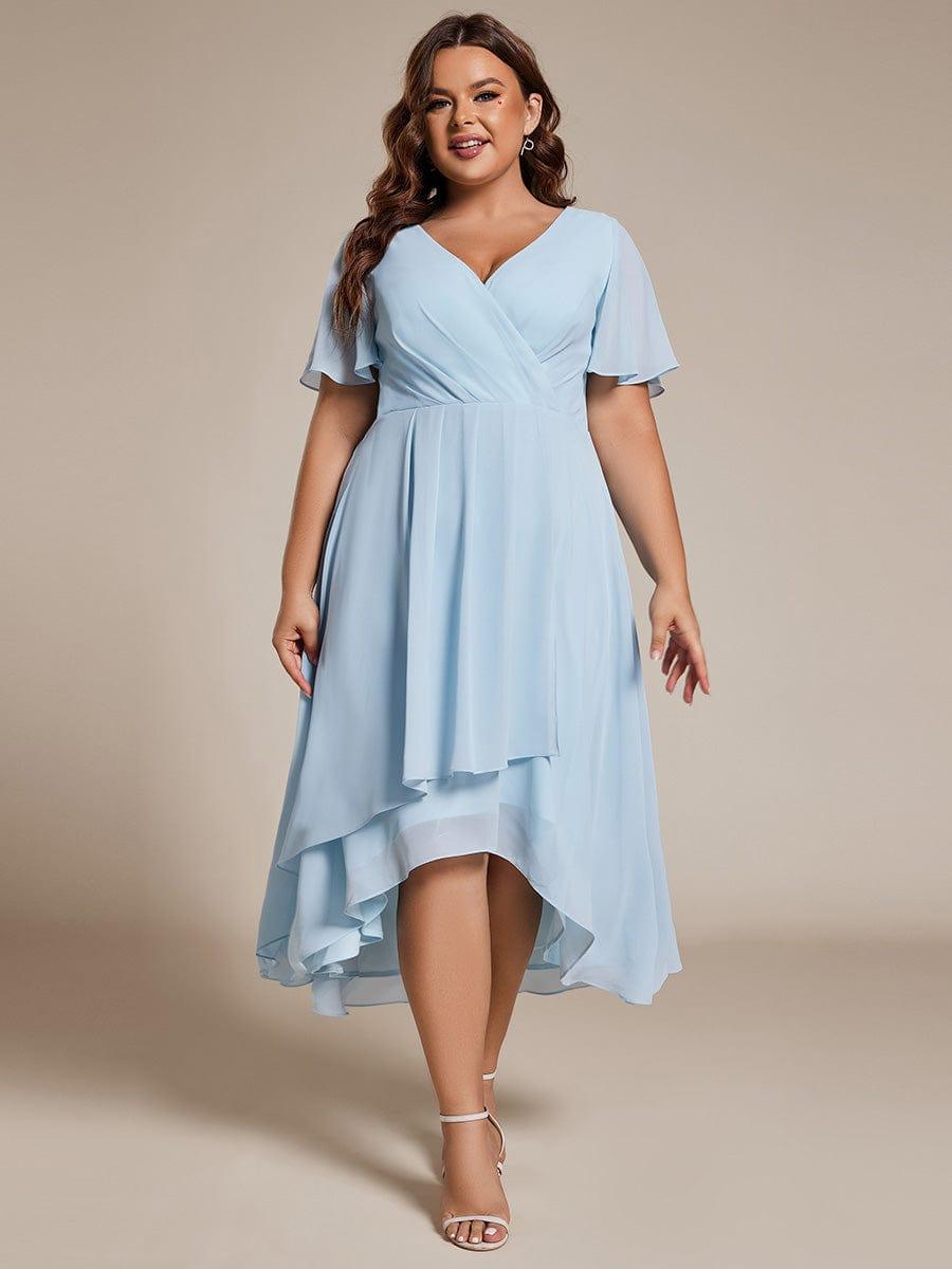 💓Chic Chiffon Dress with Short Sleeves!