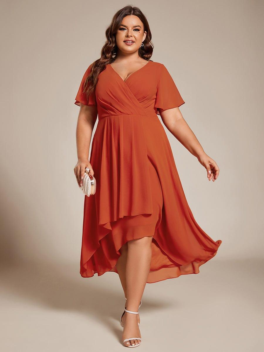 💓Chic Chiffon Dress with Short Sleeves!