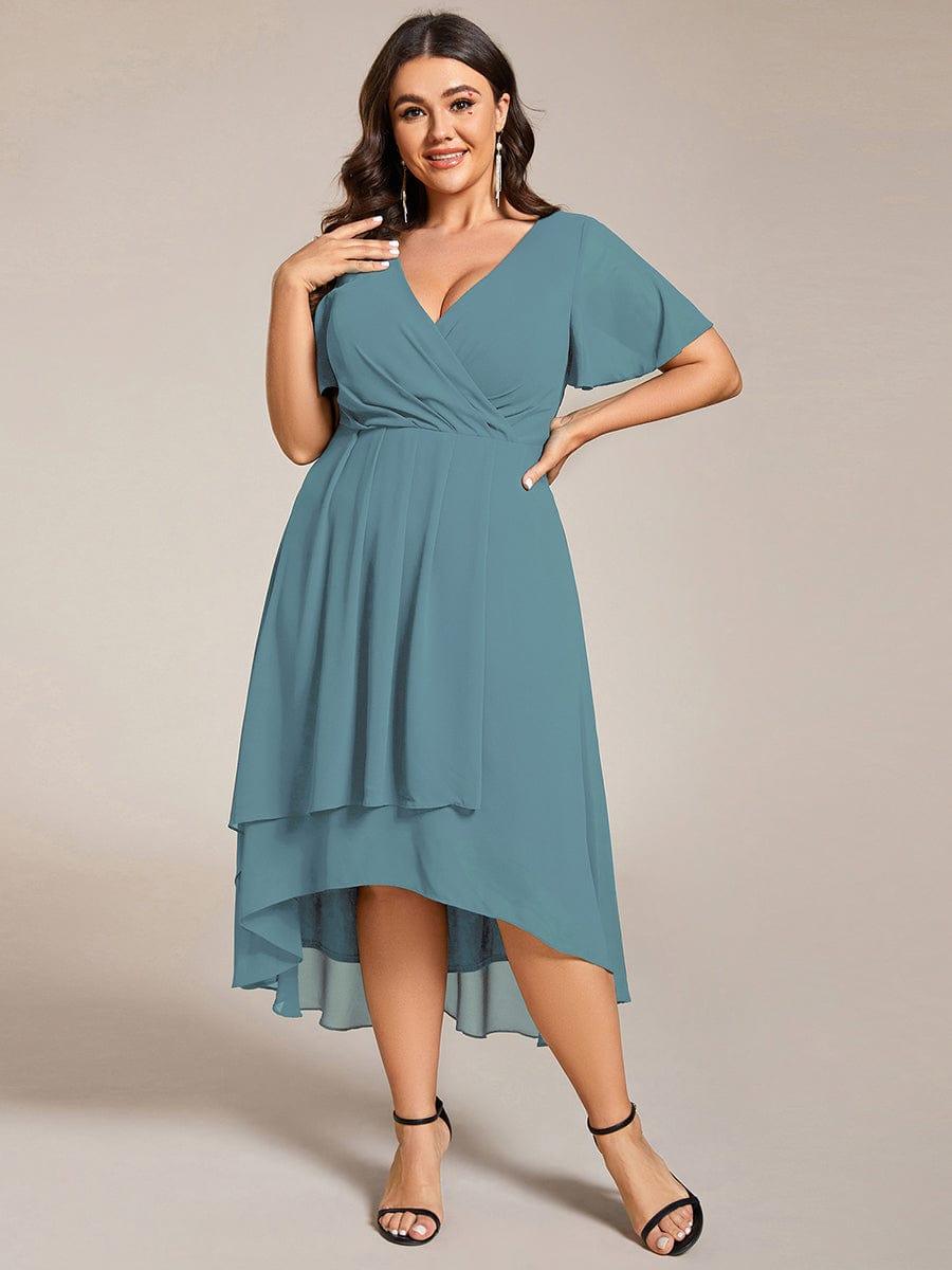 💓Chic Chiffon Dress with Short Sleeves!