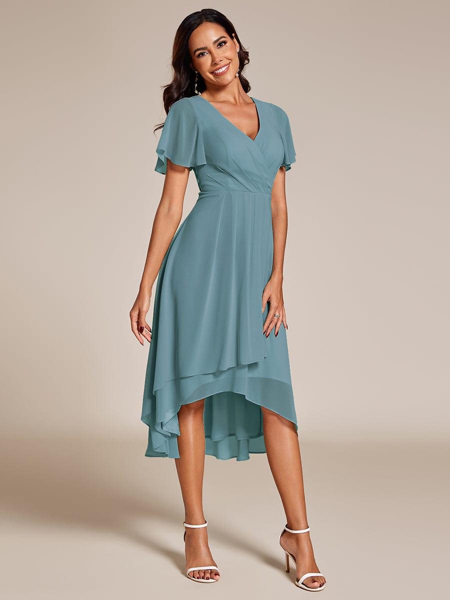 💓Chic Chiffon Dress with Short Sleeves!