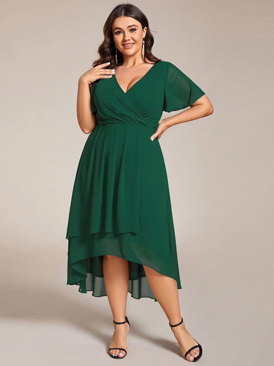 💓Chic Chiffon Dress with Short Sleeves!