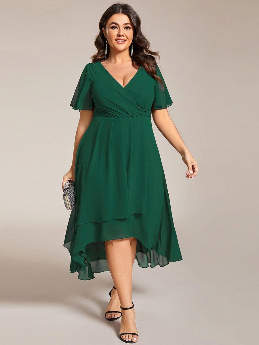 💓Chic Chiffon Dress with Short Sleeves!