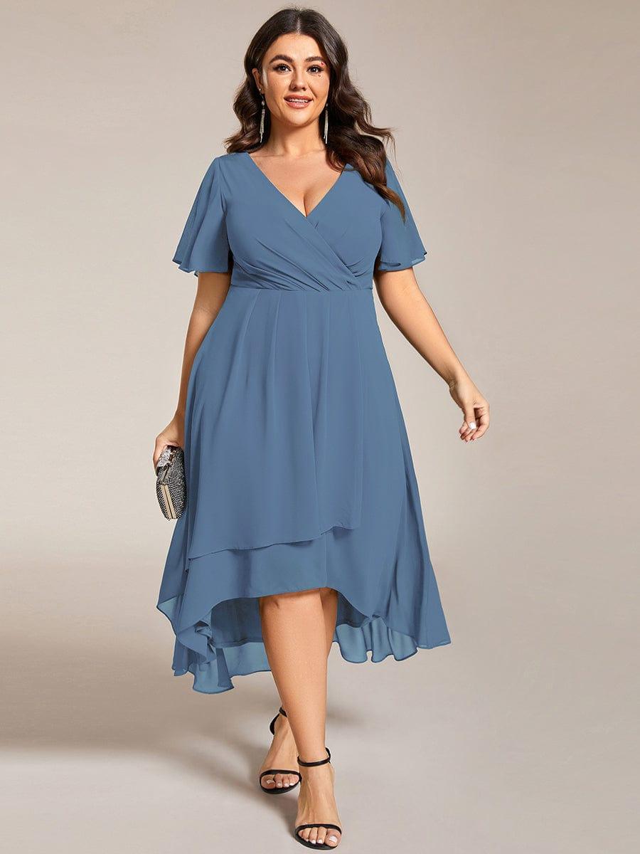 💓Chic Chiffon Dress with Short Sleeves!