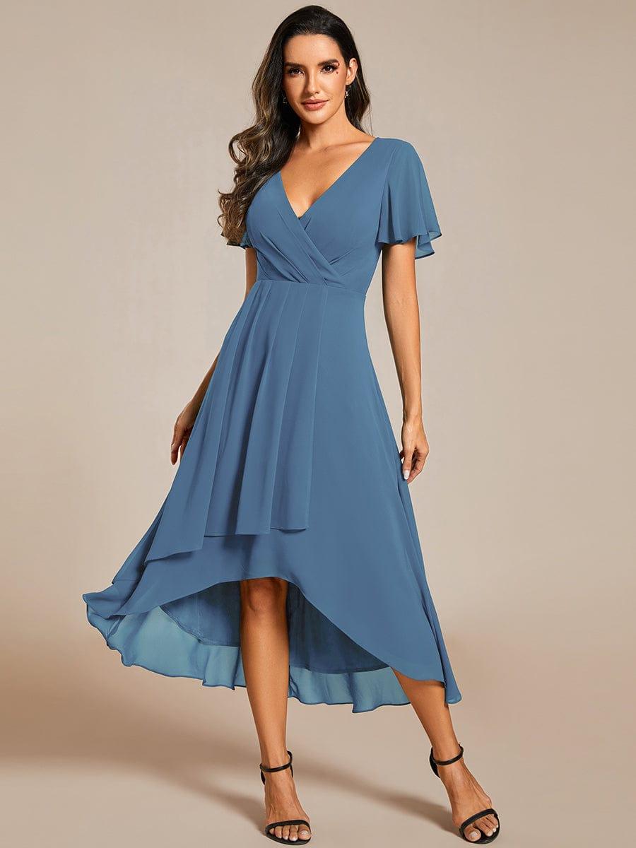 💓Chic Chiffon Dress with Short Sleeves!