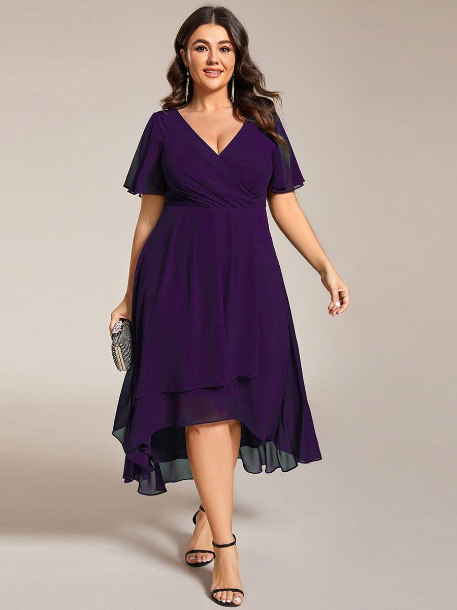 💓Chic Chiffon Dress with Short Sleeves!