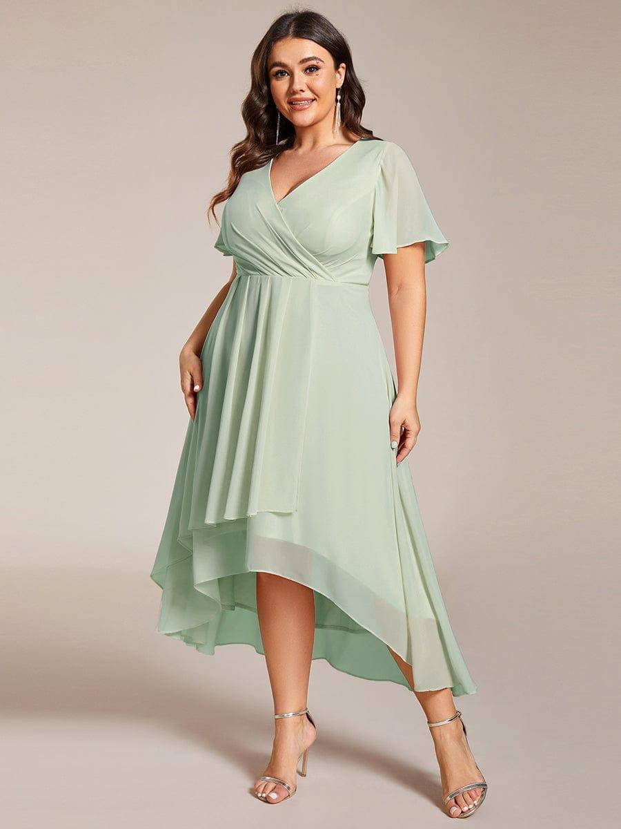 💓Chic Chiffon Dress with Short Sleeves!