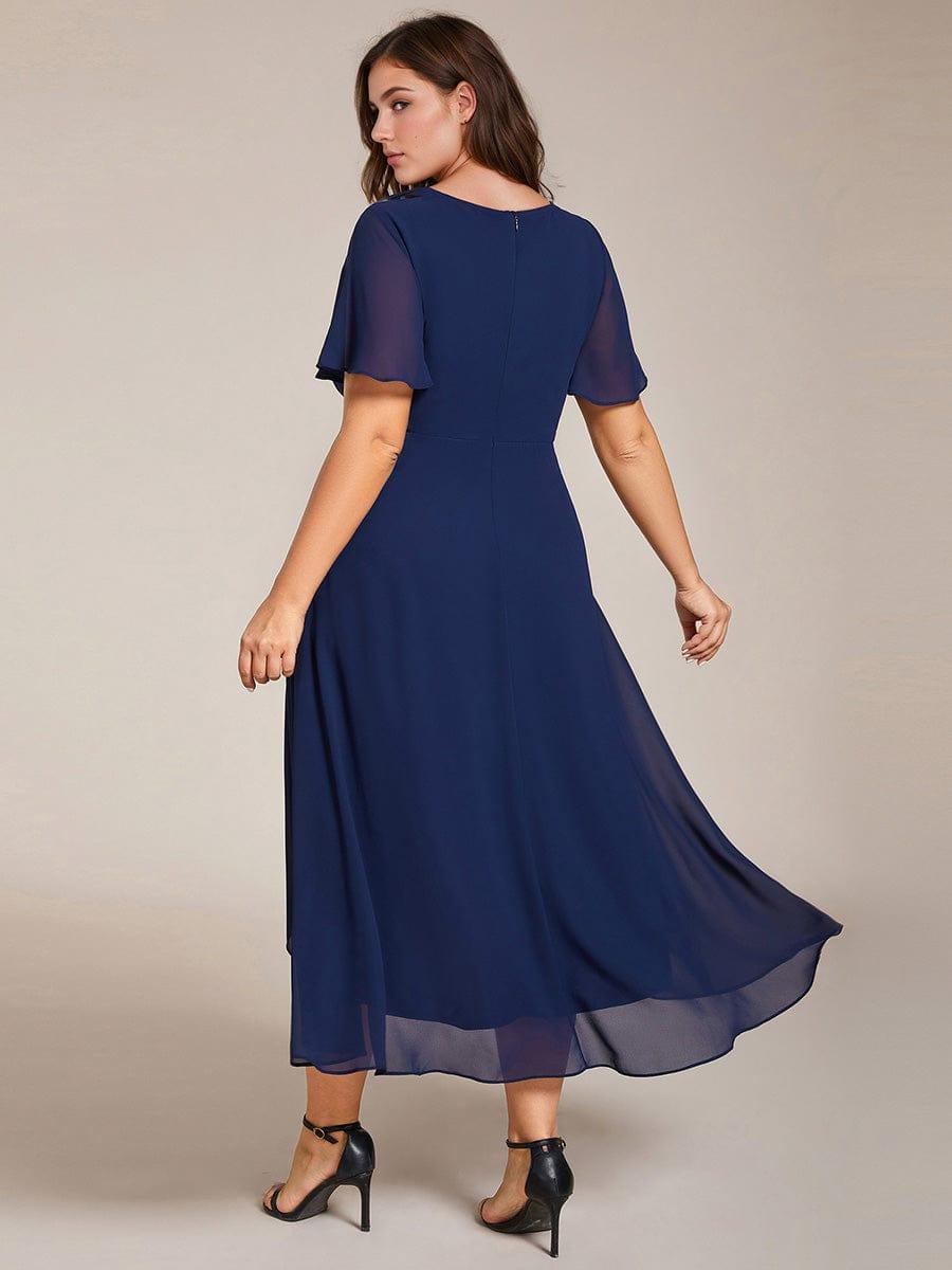 💓Chic Chiffon Dress with Short Sleeves!