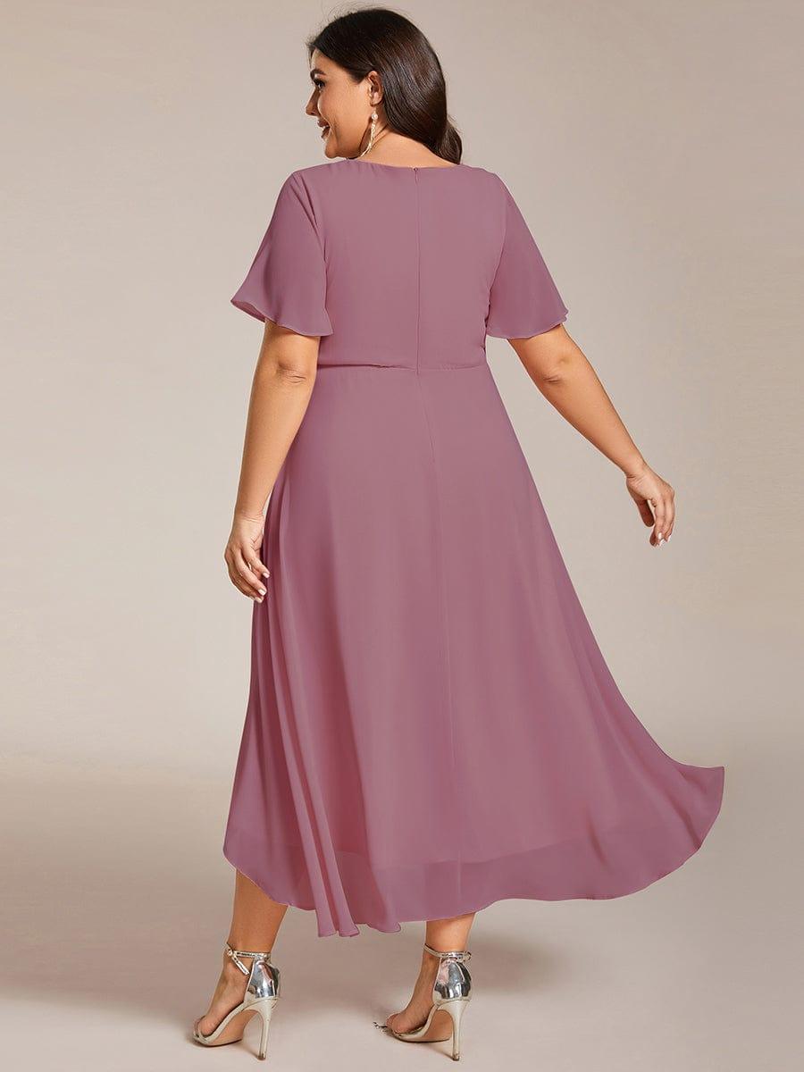 💓Chic Chiffon Dress with Short Sleeves!