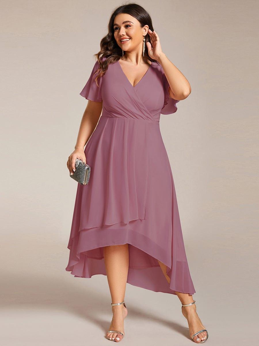 💓Chic Chiffon Dress with Short Sleeves!