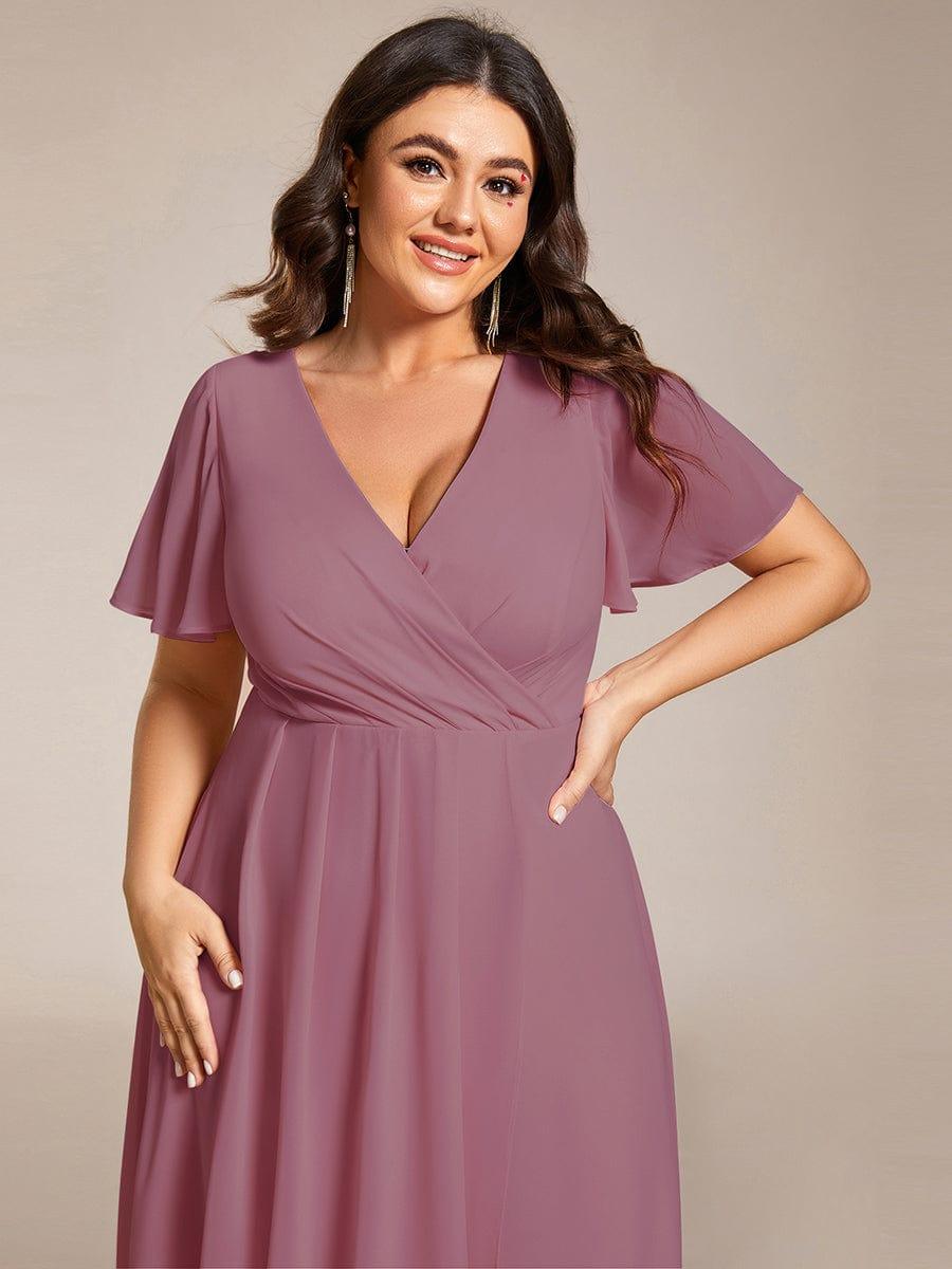 💓Chic Chiffon Dress with Short Sleeves!