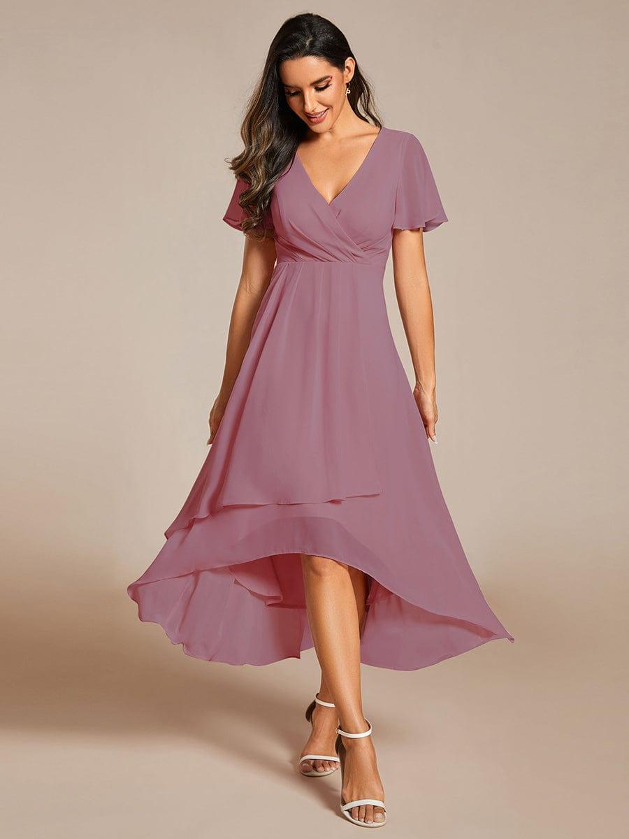 💓Chic Chiffon Dress with Short Sleeves!