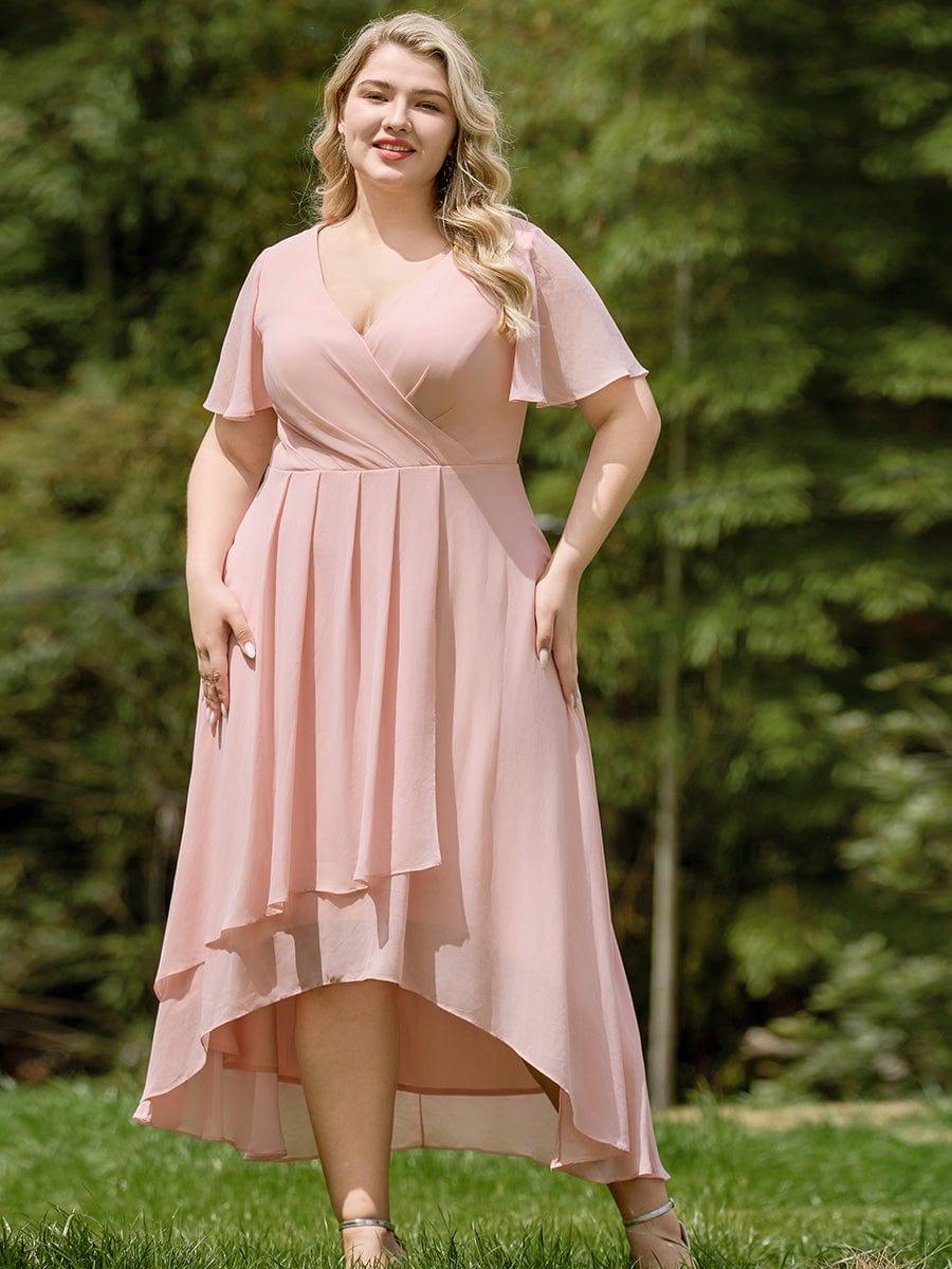 💓Chic Chiffon Dress with Short Sleeves!