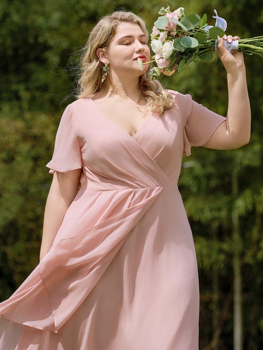 💓Chic Chiffon Dress with Short Sleeves!