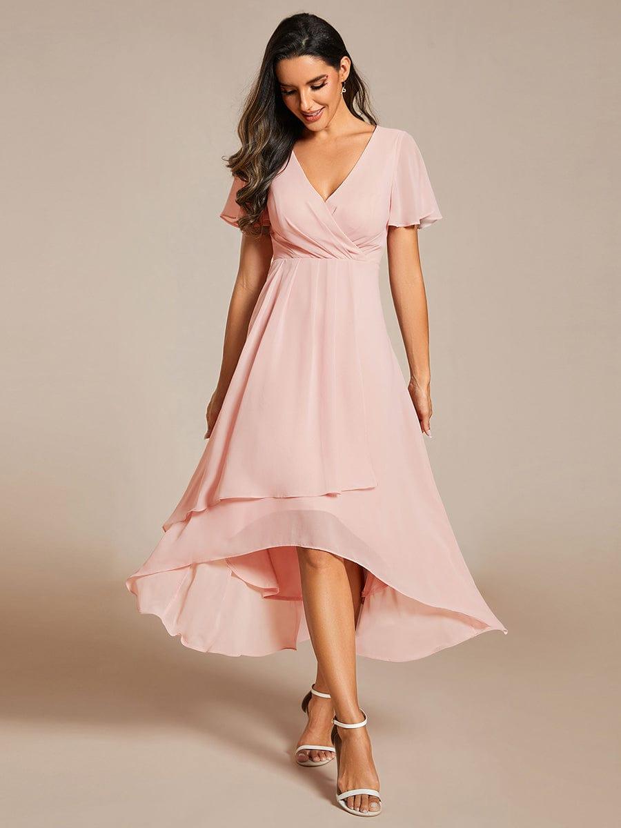 💓Chic Chiffon Dress with Short Sleeves!
