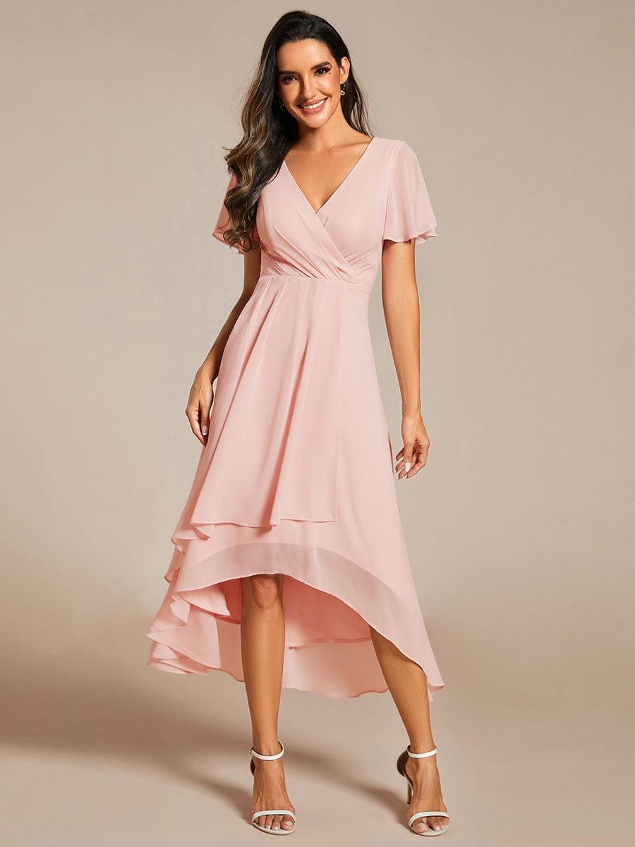 💓Chic Chiffon Dress with Short Sleeves!