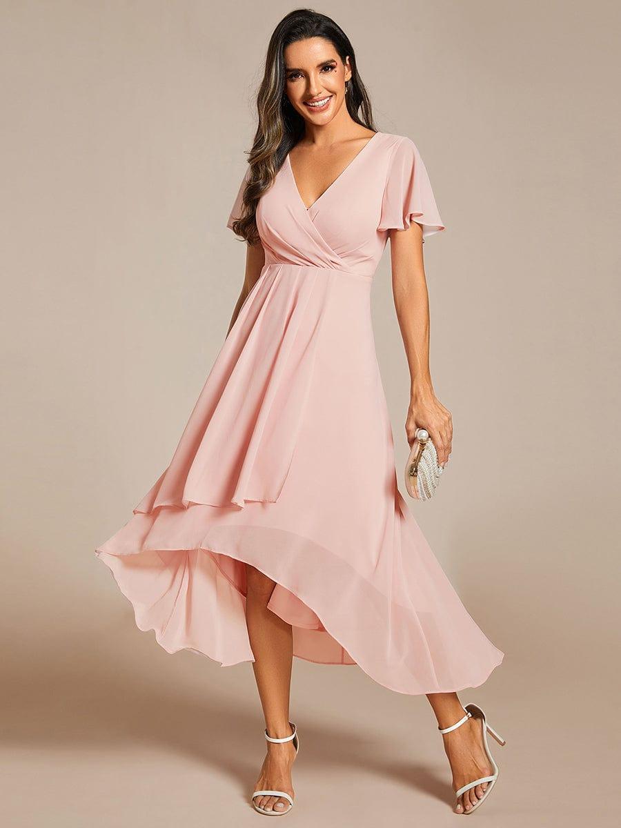 💓Chic Chiffon Dress with Short Sleeves!