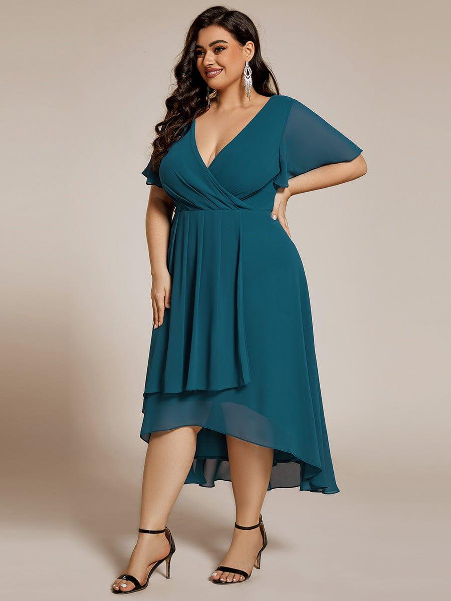 💓Chic Chiffon Dress with Short Sleeves!